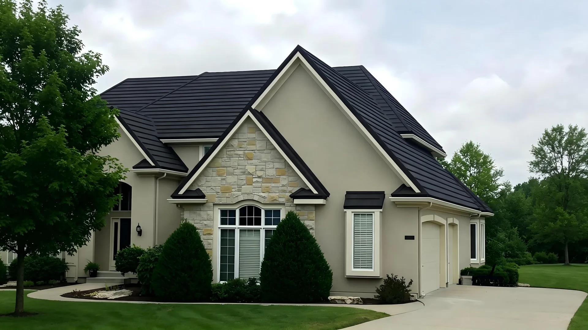 Stone-coated metal roof tiles