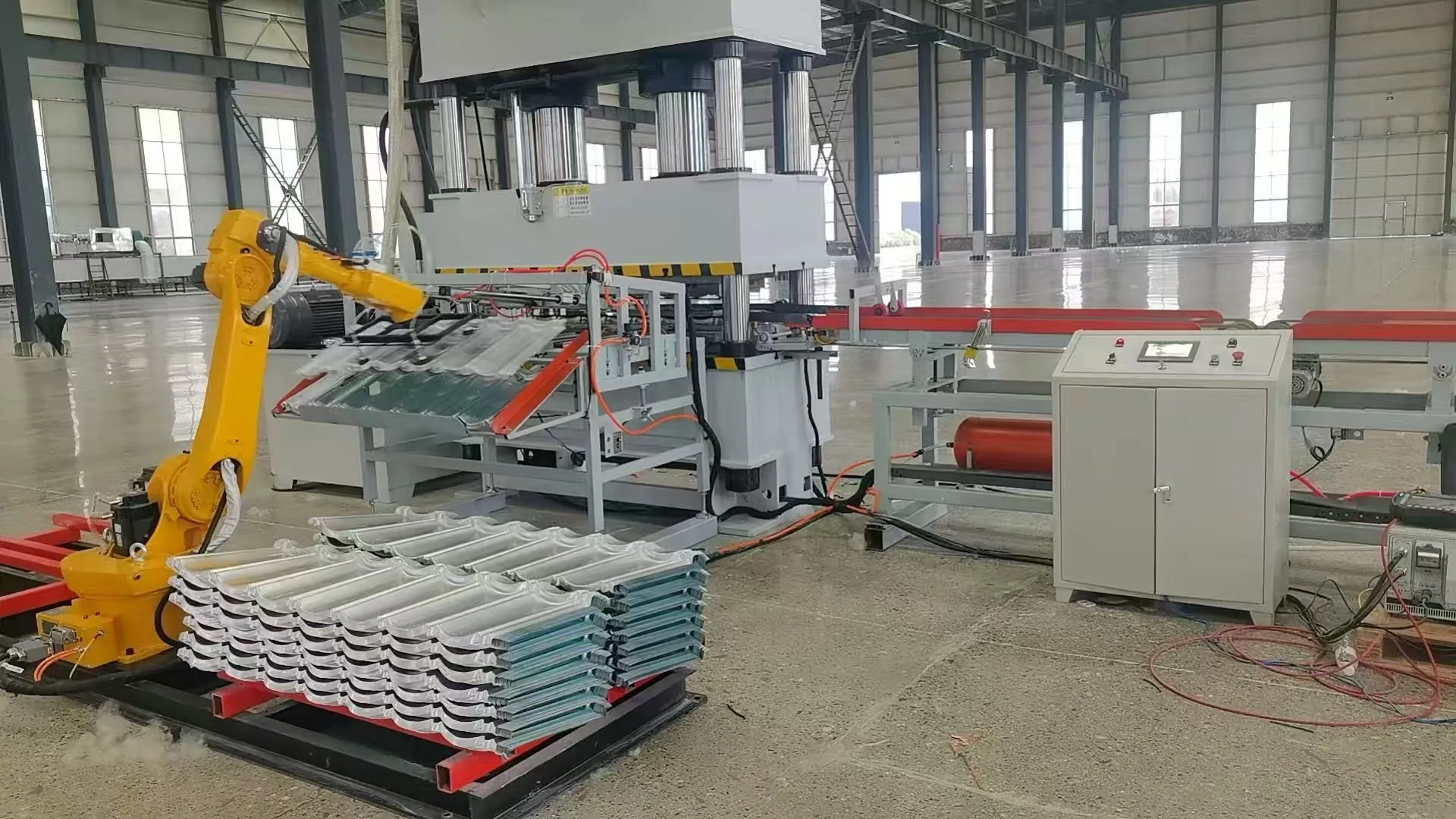 Stone coated metal tile production equipment